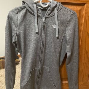 The North Face - Women’s Size XS, grey and white sweatshirt